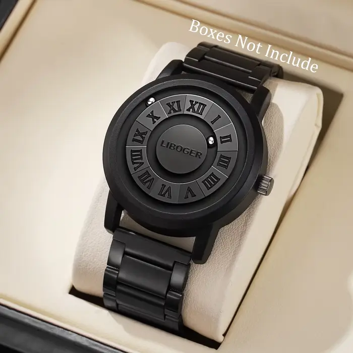 Montre Homme Suspension Magnétique Cadran Roman Quartz Décontractée Casual Occasions Spéciales