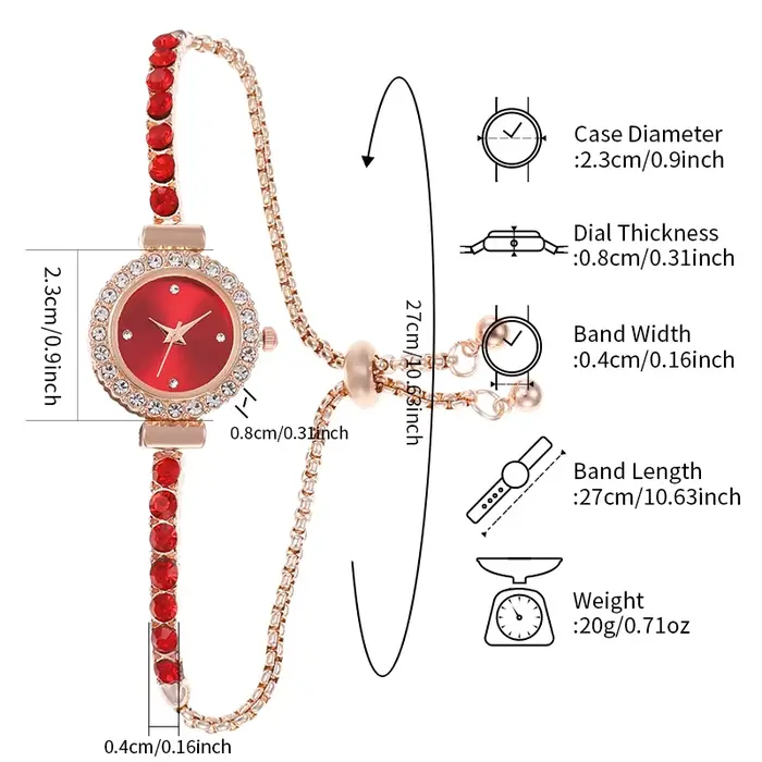 Montre à quartz analogique exquise pour femme