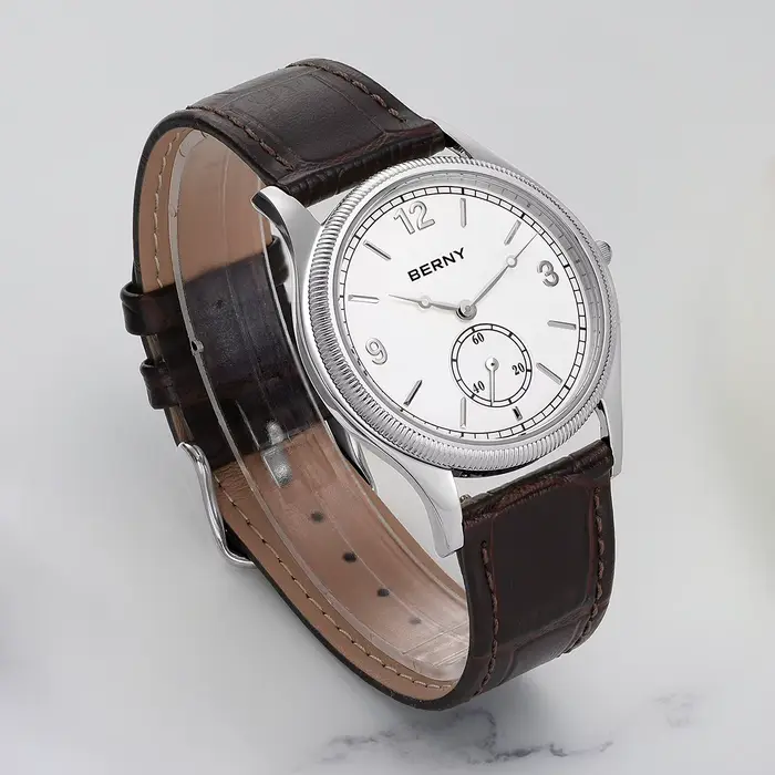Montre BERNY Quartz Élégante Hommes Occasions Spéciales Casual Bronze Café Multicolore Rose