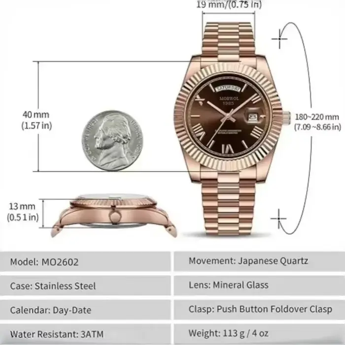 Montre suisse MOBWOL pour homme