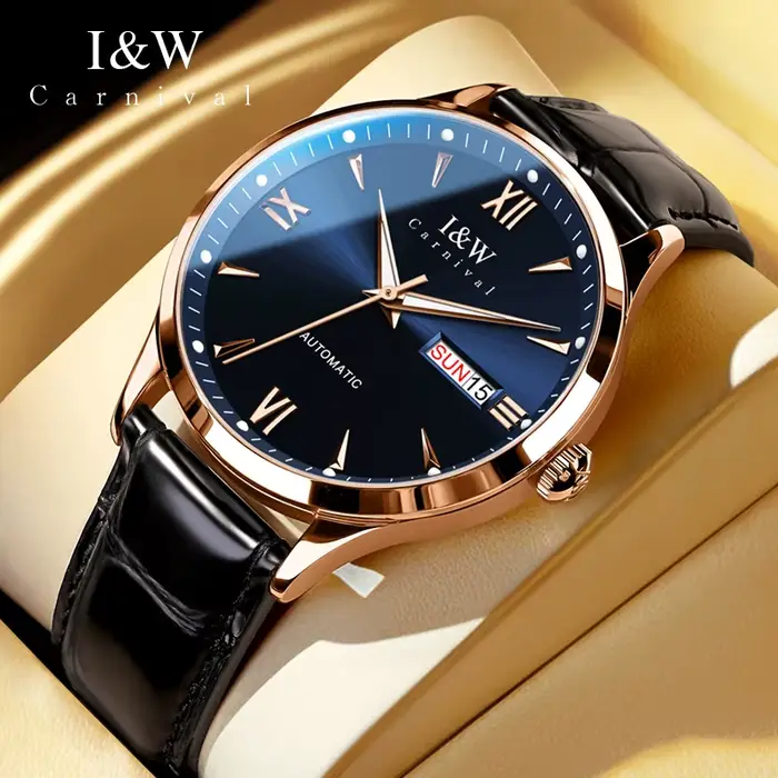 Montre automatique Carnival Brand IW, série haut de gamme, pour hommes, mouvement mécanique NH36A, s