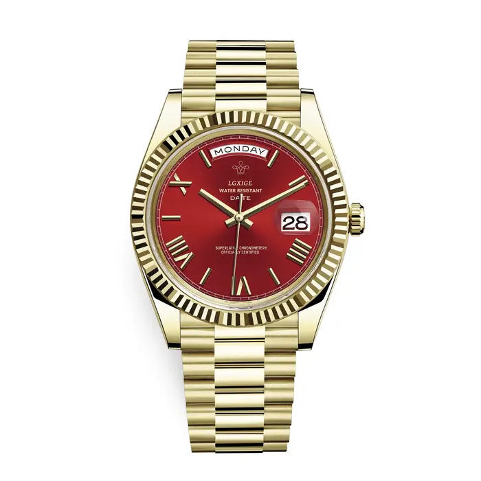 Nouvelle montre en or pour homme 2025, montre-bracelet à quartz résistante à l'eau, marque de luxe h