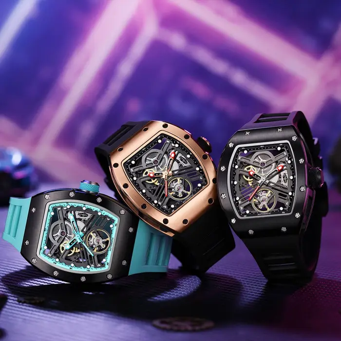 Montres mécaniques de marque DG pour hommes
