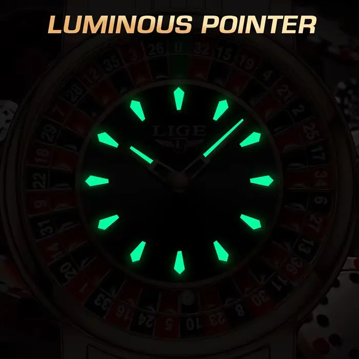 LIGE 2025 montres de luxe créatives hommes Roulette jeu cadran mode