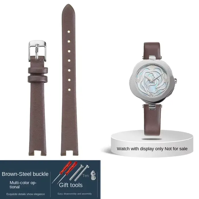 Pour CIGA Design femmes Concave R série Rose montre 32/39.5mm cadran bracelet en cuir 12mm 16mm rouge blanc noir marron