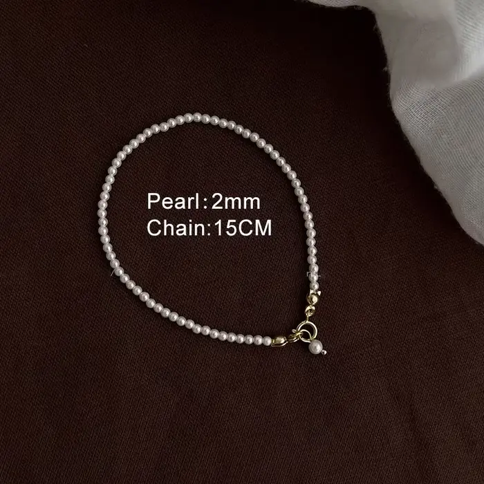 Bracelets à breloques en perles dorées pour femmes, bijoux mignons et tendance, accessoires minimali