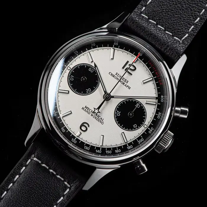 Montre homme Sugess Movment ST1901 édition limitée 1963 chronographe acier inoxydable cuir bracelet 38mm occassions spéciales robuste élégante