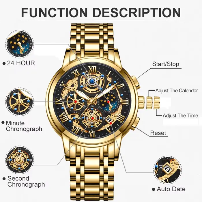 LIGE 2024 nouvelle mode or femmes montre haut de gamme de luxe étanche montres
