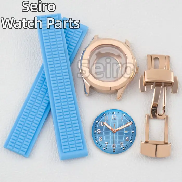 Boîtier de montre pour femme avec bracelet en caoutchouc pour AQUANAUT Nautilus