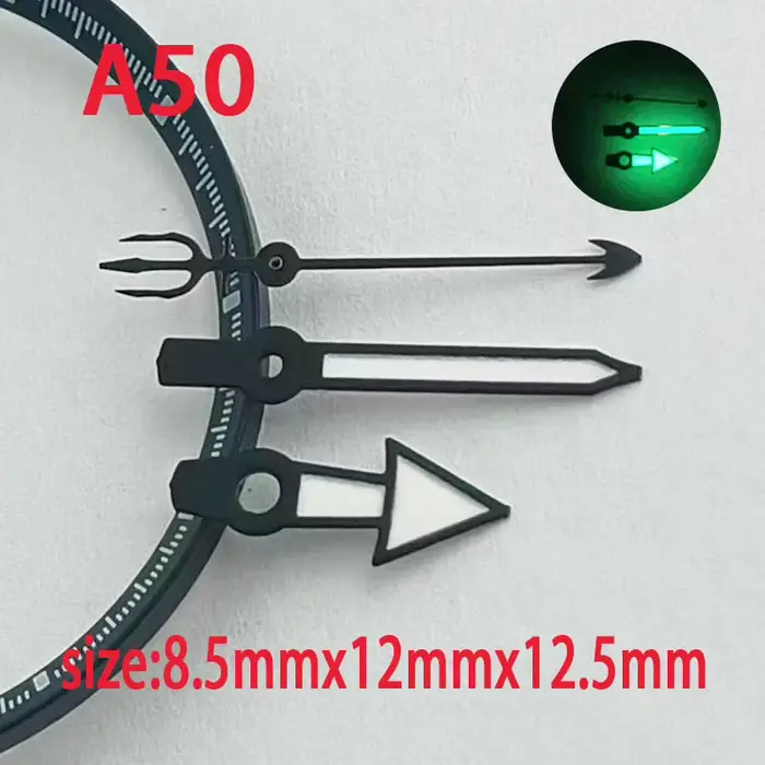 La série NH de montres pour hommes avec aiguilles lumineuses vertes est un accessoire pour les mouvements mécaniques tels que NH34/35/36/38/70/72