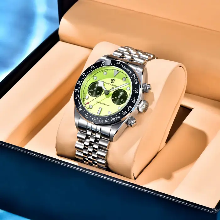 Montres pour hommes PAGANI DESIGN BB Chronographe avec cadran vert