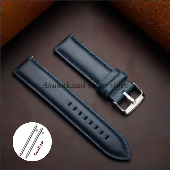 18mm 20mm 22mm 24mm 26mm bracelet de montre en cuir véritable à dégagement rapide