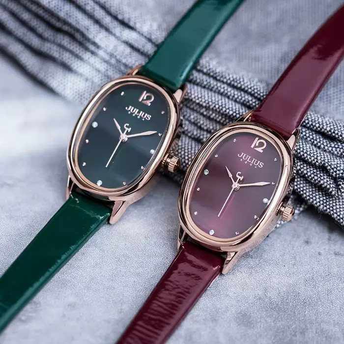 Montre Fine Lady en cuir véritable pour femmes, élégante et résistante à l'eau, idéale pour toutes occasions spéciales