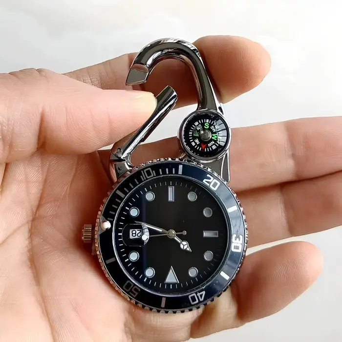 Montre de poche classique à mousqueton tendance avec calendrier pour femmes hommes étudiants infirmières cadeau occasionnels
