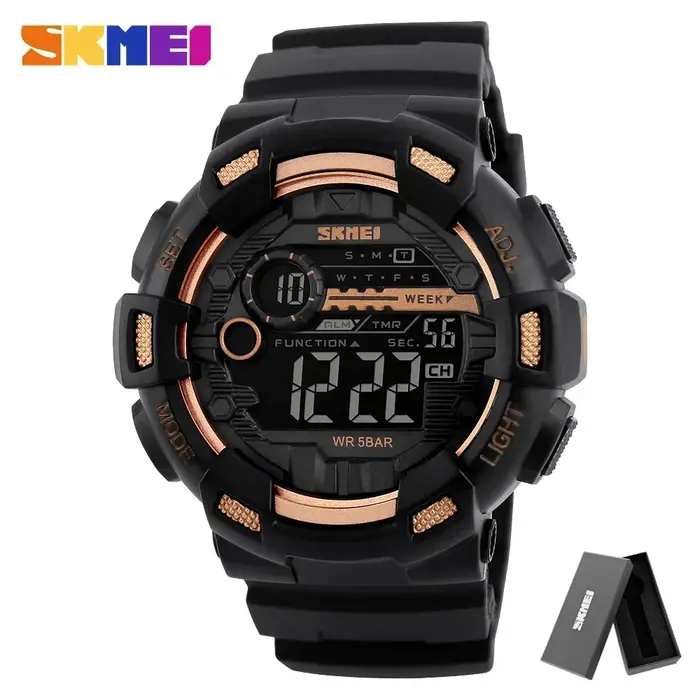 Montre de sport numérique étanche pour homme