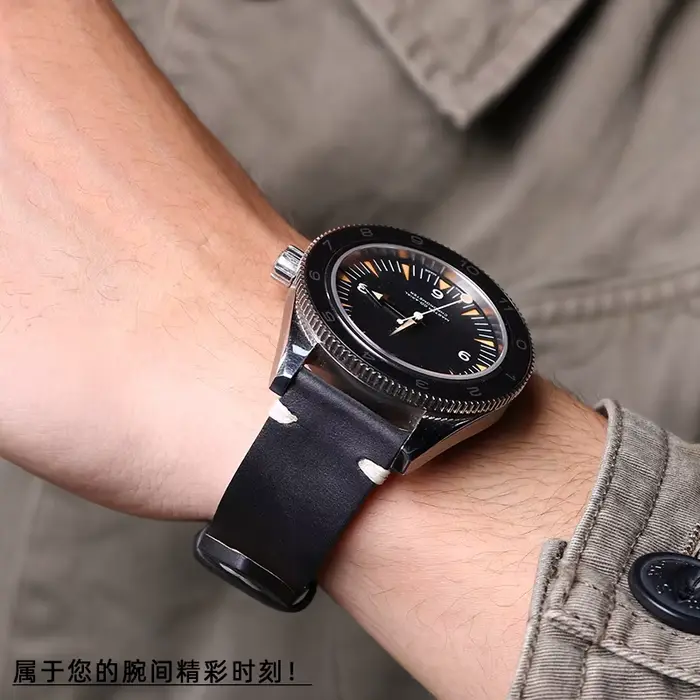 Pour Oris 65 bracelet en cuir véritable ceinture de plongée série anneau en cuivre Bronze grande couronne Tudor chaîne de montre Vintage 18mm 20mm 22mm
