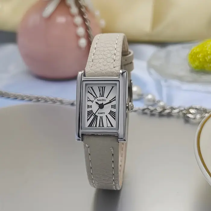 Offre spéciale femmes montre mode bracelet en cuir montres à Quartz de luxe cadran romain fille dames cadeau