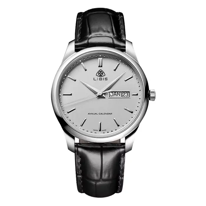 Montre à Quartz pour Homme, Série Master Collection, Cadran 39mm, Fonction Jour et Date, Miroir Saph