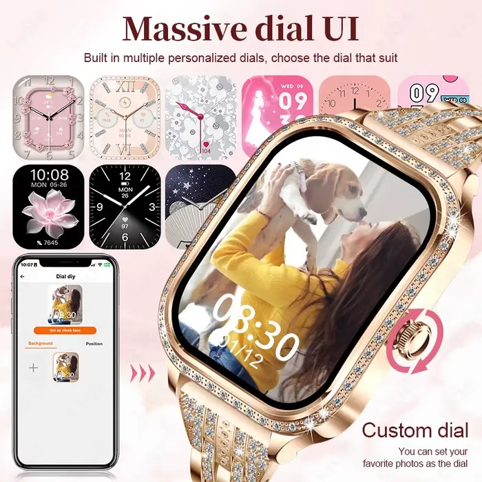 LIGE Nouvelle Montre Connectée de Luxe pour Femme