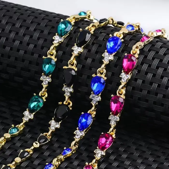 YLWHJJ – Bracelet de Tennis romantique en feuille de zircone pour femmes