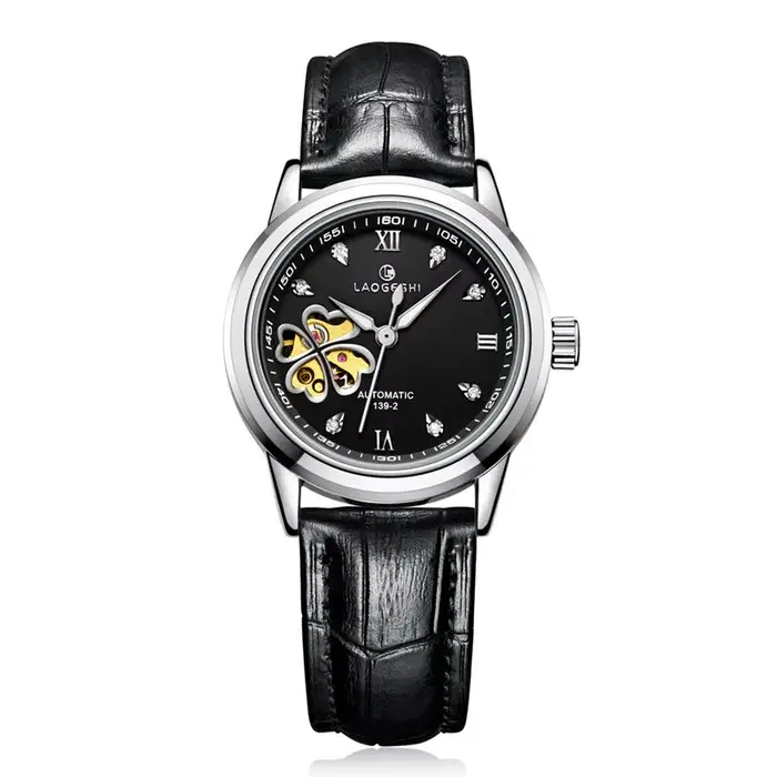Montre-bracelet de luxe rose pour femme, montre mécanique automatique, résistante aux chocs, pour occasions spéciales et quotidienne