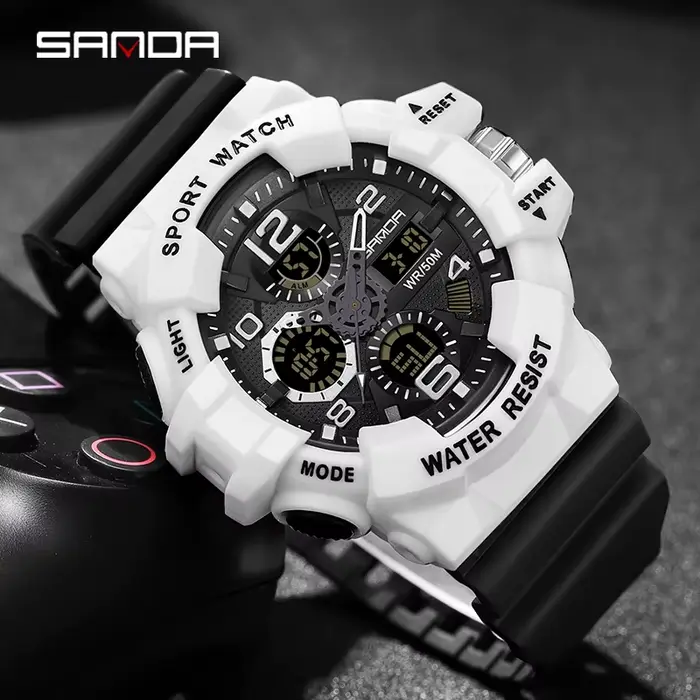 SANDA – montre militaire de Style G pour hommes, montre de sport numérique antichoc, étanche, électronique, 2023
