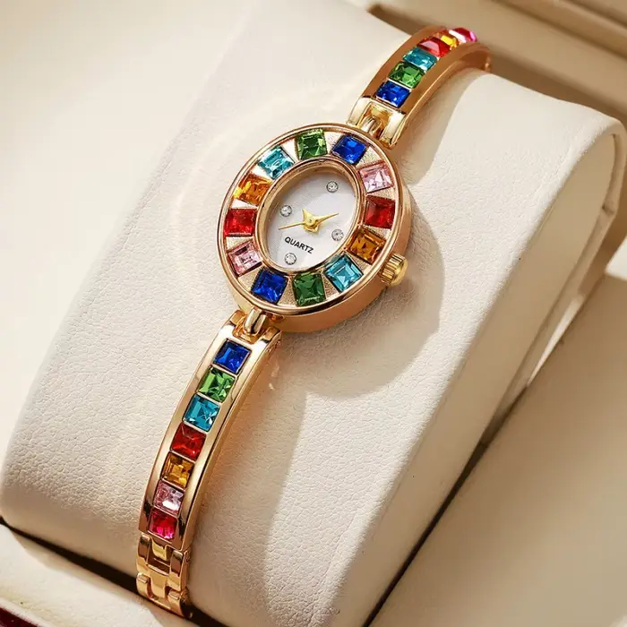Mode strass femmes montre cadran carré dames montres à Quartz Bracelet bande