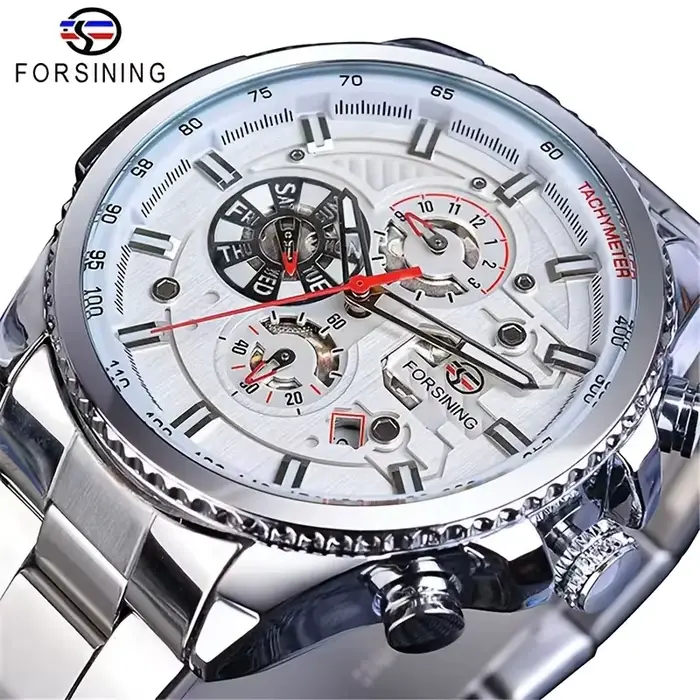 Montre mécanique automatique pour homme - Design squelette élégant, avec affichage de l'heure et de 