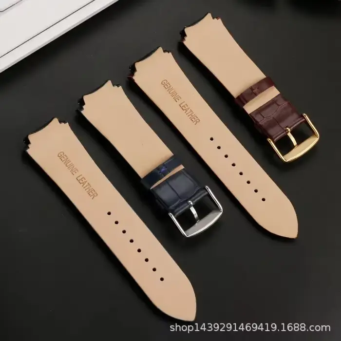 Bracelet de montre en cuir véritable pour montre traditionnelle avec fermoir en acier largeur 22mm pour femmes occasions spéciales