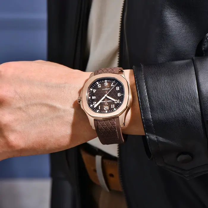 Nouvelle montre homme or rose pagani design montre automatique acier inoxydable occasion spéciale résistante à l'eau quartz robuste élégante à offrir