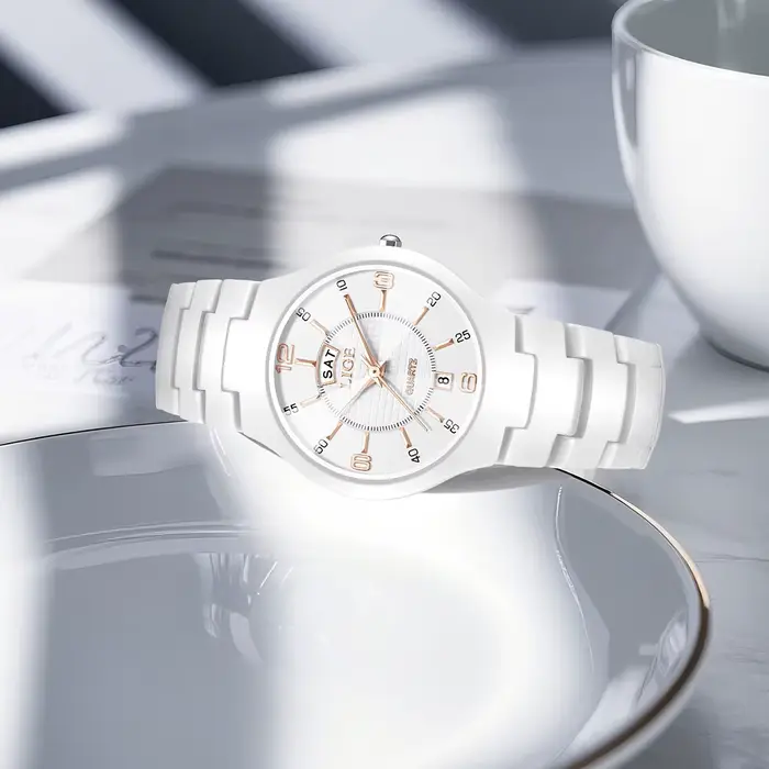 LIGE Nouvelle montre pour femme en céramique
