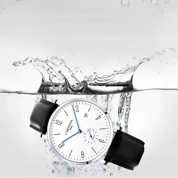 CARNIVAL marque mode affaires montres pour hommes de luxe automatique