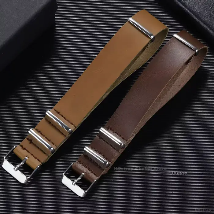Bracelet en cuir souple 18mm 20mm 22mm 24mm