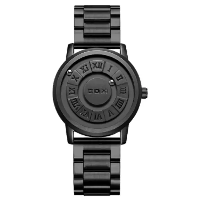DOM 1345 montre pour hommes classique Quartz mode personnalisé créatif boule magnétique cadran rotatif étanche