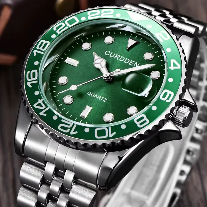 Design Original CURDDEN marque montres pour hommes mode entièrement en acier inoxydable doré Date mo