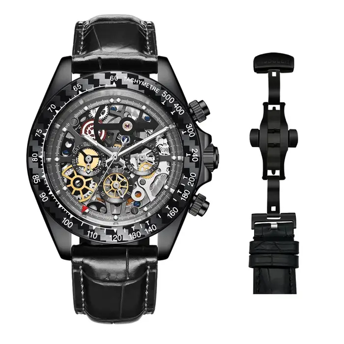 HANBORO – montre-bracelet mécanique de luxe pour hommes