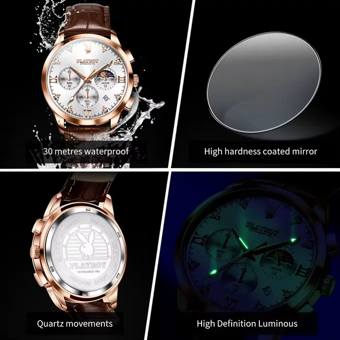 PLAYBOY 3035 montres originales et authentiques de marque pour homme