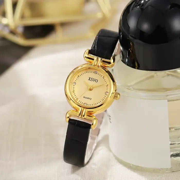 Montre pour femmes, élégante, extravagante, polyvalente et nostalgique, montre à quartz à cadran ron