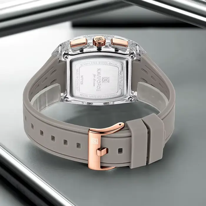 Nouveau NAVIFORCE hommes montres multifonctions à Quartz mode sport chronographe 5ATM étanche bracelet en Silicone décontracté homme montre-bracelet