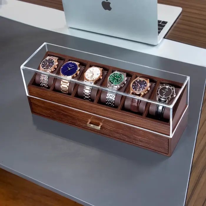 Boîte de rangement de montre en bois