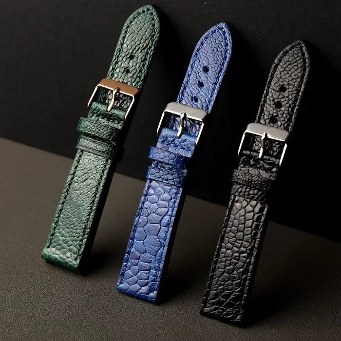 Bracelet en cuir pied d'autruche Raystray unique pour homme et femme occasions spéciales robuste et élégant