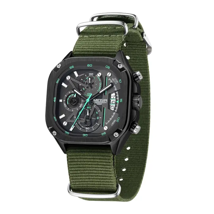 Montre à quartz noire MEGIR 2217