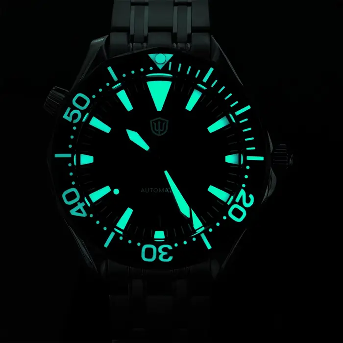 Watchdives 39mm montre WD007ST NTTD NH35 mouvement automatique bombé saphir C3 montres lumineuses 200M étanche hommes