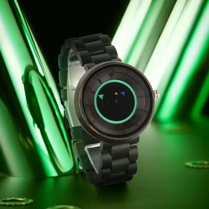 Montre en bois créative rétro à quartz