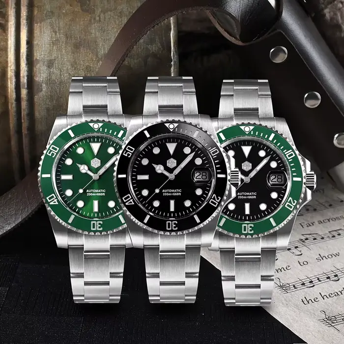 Montre San Martin nouvelle version améliorée Sub Men PT5000 ST2130