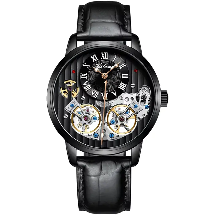 Montre AILANG de luxe pour homme, nouvelle collection, double tourbillon, acier inoxydable, étanche,