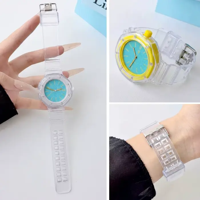 Bracelet transparent en Tpu + étui pour accessoires royal pop swatch