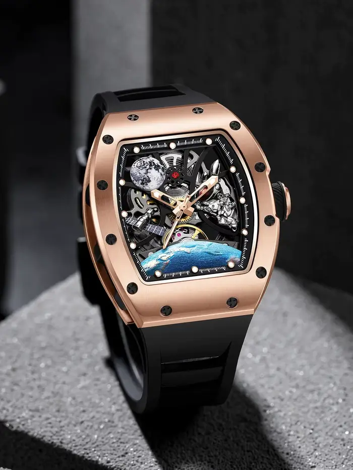 Montre squelette automatique pour homme
