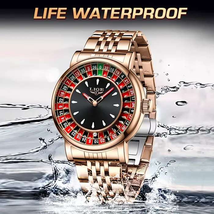 LIGE 2025 montres de luxe créatives hommes Roulette jeu cadran mode