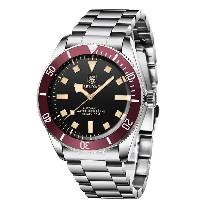 BENYAR nouvelle montre mécanique automatique de luxe 10Bar étanche en acier inoxydable hommes montres sport